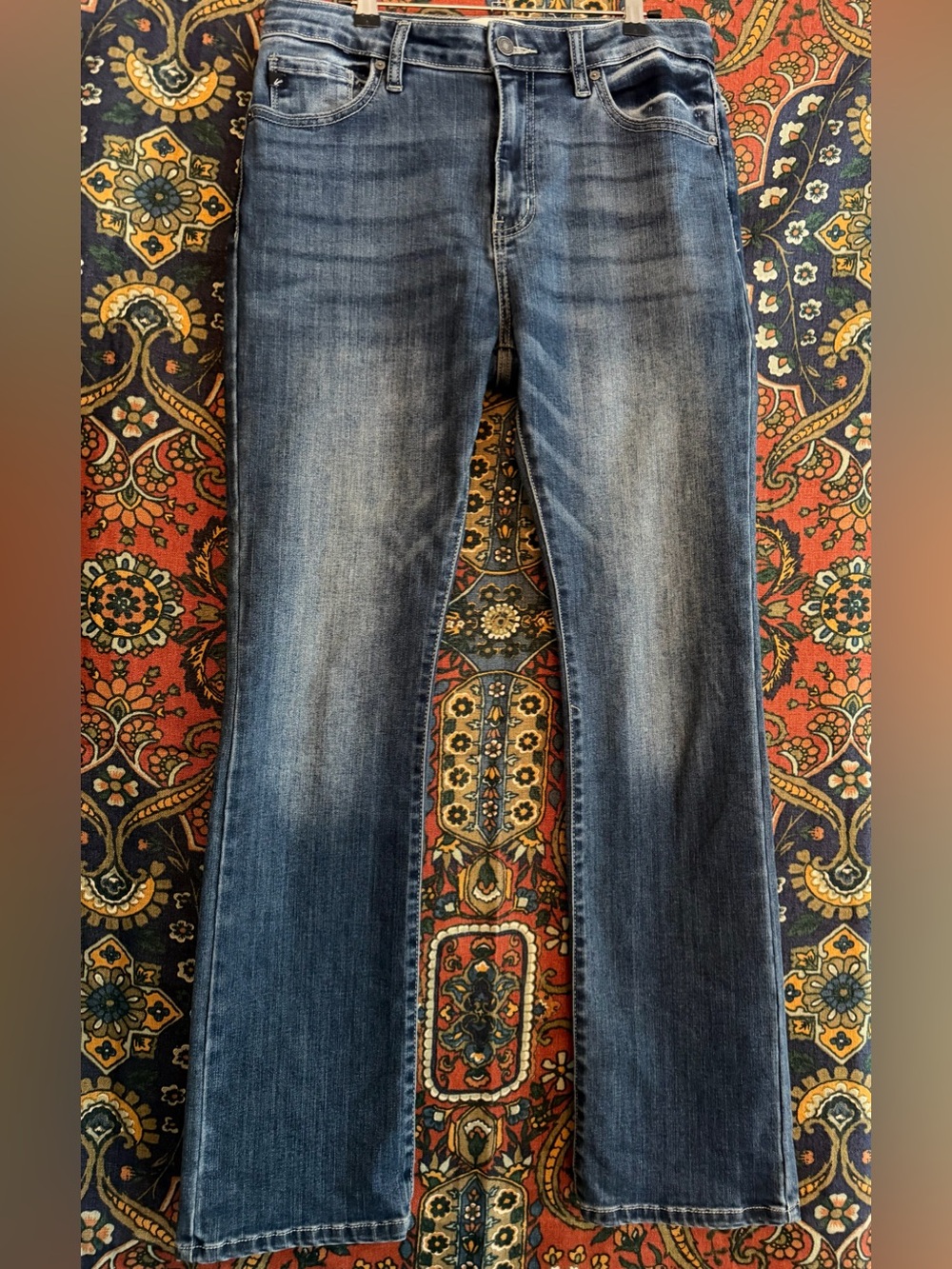 KanCan Women's Dark Blue Boot Cut Jeans (longer length)
